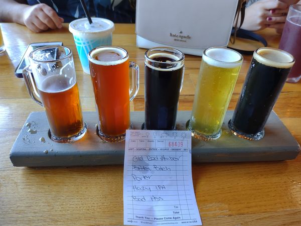 Astoria Brewing flight
